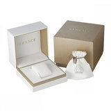 Versace V-Code Analog Green Dial Two Tone Steel Strap Watch for Women - VE8I00424