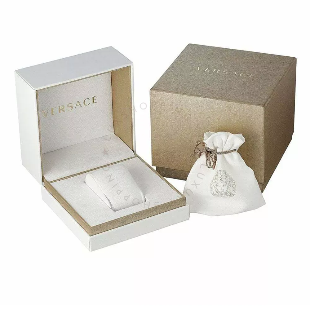 Versace Hellenyium Grey Dial Two Tone Steel Strap Watch for Women - VEHU00520