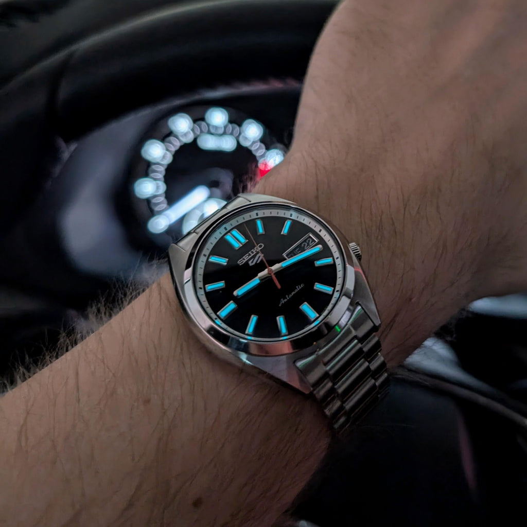 Seiko 5 Sports SNXS Series Automatic Black Dial Silver Steel Strap Watch for Men - SRPK89K1