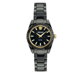 Versace DV One Mini Black Dial Black Steel Strap Watch for Women - VE9F00124