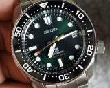 Seiko Prospex 140th Anniversary Limited Edition Automatic Scuba Divers Green Dial Silver Steel Strap Watch for Men - SPB207J1