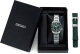 Seiko Prospex 140th Anniversary Limited Edition Automatic Scuba Divers Green Dial Silver Steel Strap Watch for Men - SPB207J1