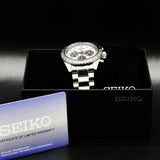 Seiko SSC911 Prospex Speedtimer Solar Chronograph Quartz Men's Watch – Silver Dial & Silver Steel Strap