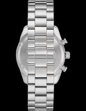 Emporio Armani Racer Chronograph Silver Dial Silver Steel Strap Watch for Men - AR11636