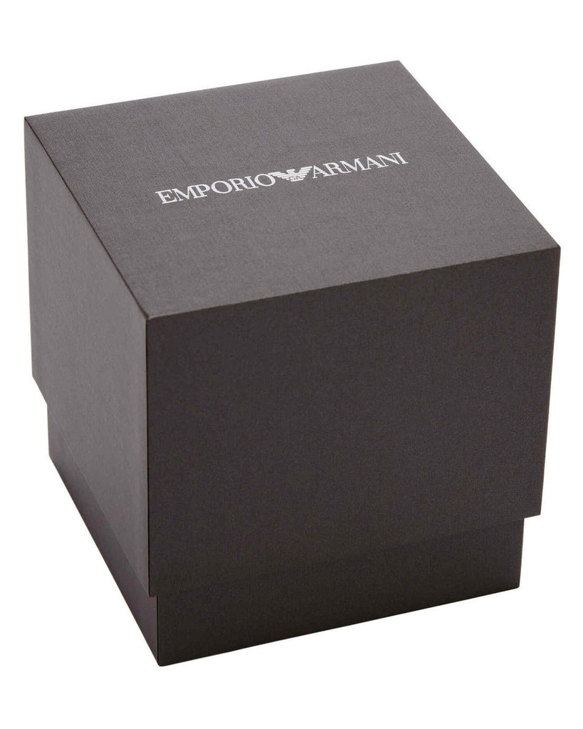 Emporio Armani Racer Chronograph Silver Dial Silver Steel Strap Watch for Men - AR11636