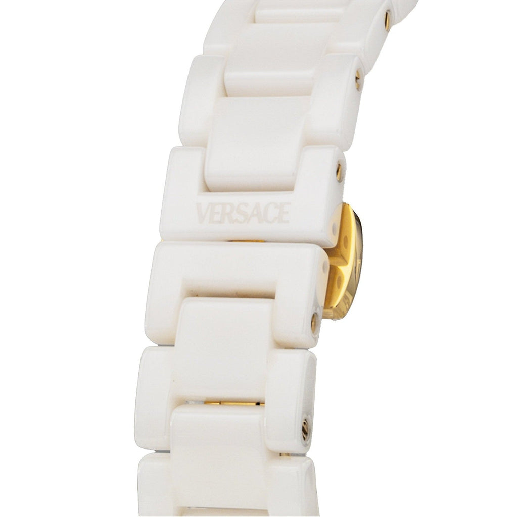 Versace DV One Mini White Dial White Ceramic Dial Watch for Women - VE9F00224