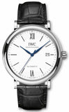 IWC IW356519 Portofino Automatic '150 Years' Edition Men's Watch – White Dial & Black Leather Strap