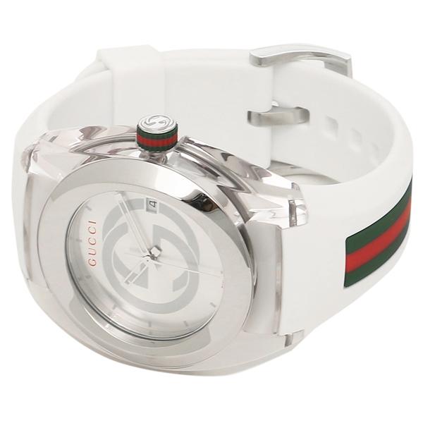 Gucci Sync XXL White Dial White Rubber Strap Watch For Men - YA137102
