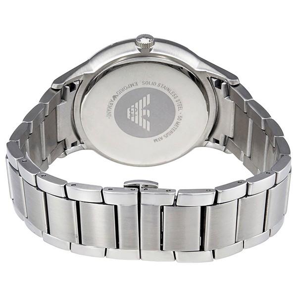 Emporio Armani Renato Quartz Grey Dial Silver Steel Strap Watch For Men - AR2514