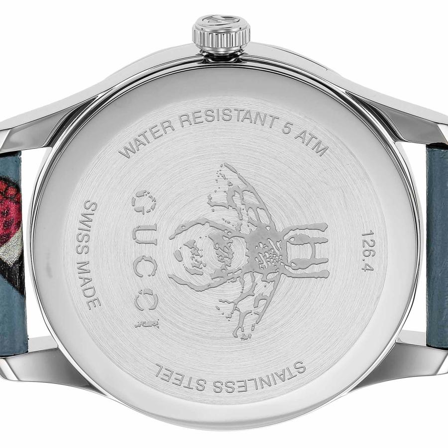 Gucci G Timeless Quartz Blue Dial Blue Leather Strap Watch For Men - YA1264080