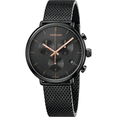 Calvin Klein High Noon Black Dial Black Mesh Bracelet Watch for Women - K8M27421