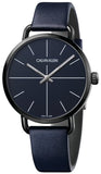 Calvin Klein K7B214VN Even Quartz Men's Watch – Blue Dial & Blue Leather Strap