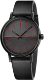 Calvin Klein K7Y214CY Boost Quartz Men's Watch – Black Dial & Black Leather Strap