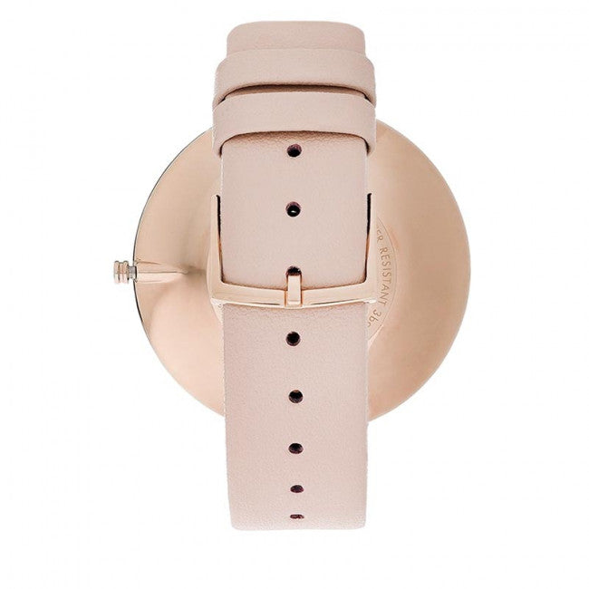 Calvin Klein Full Moon Silver Dial Pink Leather Stap Watch for Women - K8Y236Z6