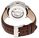 Fossil Pilot 54 Automatic Cream Dial Brown Leather Strap Watch for Men - ME3119