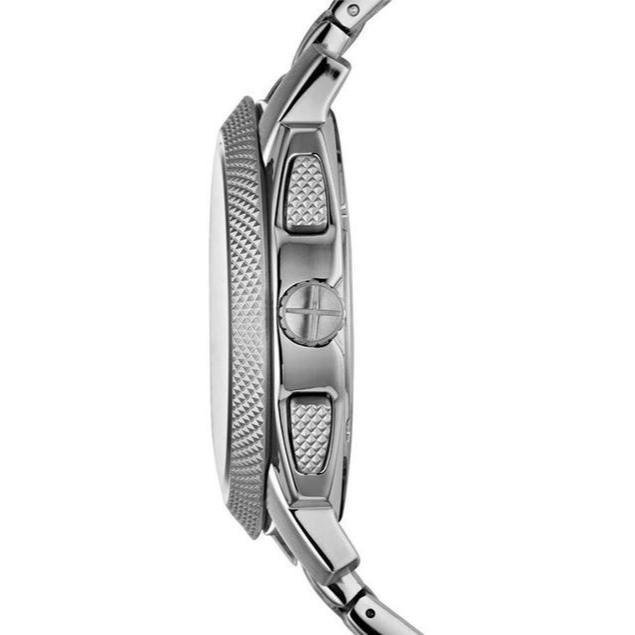 Fossil Machine Chronograph Black Dial Silver Steel Strap Watch for Men - FS4776