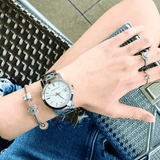 Burberry The City White Dial Silver Steel Strap Watch for Women - BU9144