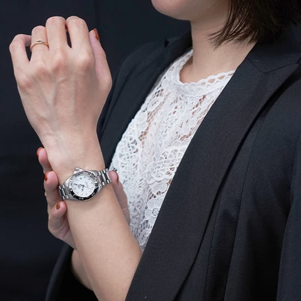 Tag Heuer Aquaracer Diamonds Women's Watch WBD1414.BA0741 – Mother of Pearl Dial with Silver Steel Strap