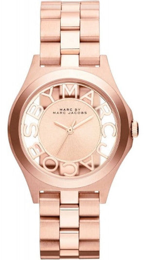 Marc Jacobs Henry Rose Gold Dial Rose Gold Steel Strap Watch for Women - MBM3293