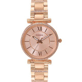 Fossil Carlie Rose Gold Dial Rose Gold Steel Strap Watch for Women - ES4301