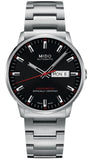 Mido M021.431.11.051.00 Commander II Automatic Men's Watch – Black Dial & Silver Steel Strap
