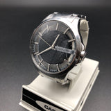 Armani Exchange AX2179 Hampton Men's Chronograph Watch – Bold Black Dial & Polished Silver Steel Bracelet