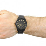 Armani Exchange Nico AX7102 Men's Analog Watch – Bold Black Dial with Black Stainless Steel Strap