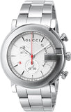 Gucci YA101339 G-Chrono Chronograph Men's Watch – White Dial & Silver Steel Bracelet