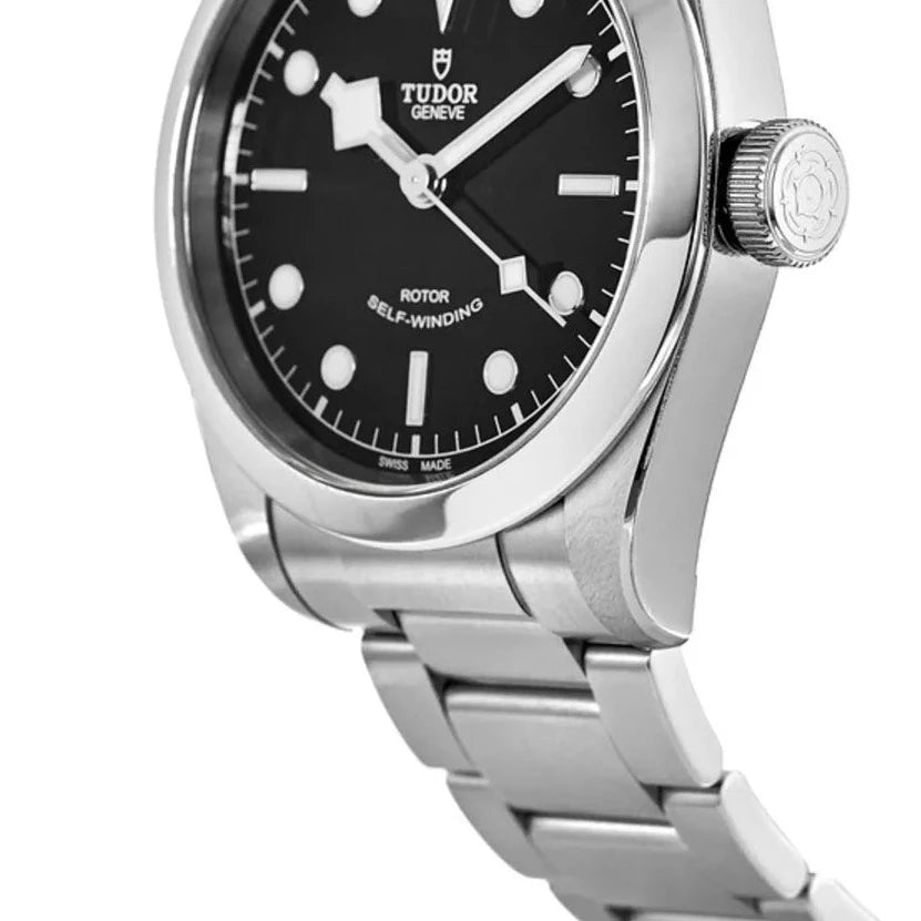 Tudor Black Bay Automatic Black Dial Silver Steel Strap Watch for Men - M79540-0001