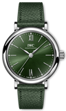 IWC IW357412 Portofino Automatic Women's Watch – Green Dial & Green Leather Strap
