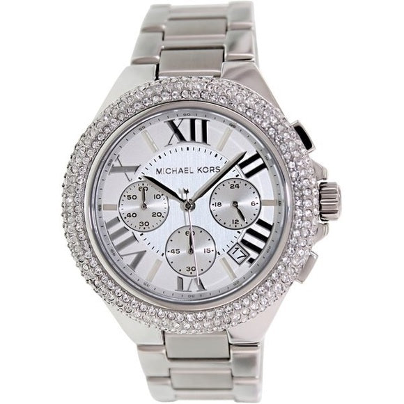 Michael Kors Camille Silver Dial Silver Steel Strap Watch for Women - MK5634
