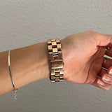 Marc Jacobs Henry Transparent Rose Gold Dial Rose Gold Steel Strap Watch for Women - MBM3339