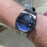 Tissot T137.407.11.051.01 Powermatic 80 Men's Watch – Gradient Blue Dial & Silver Steel Strap