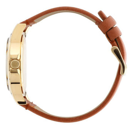 Marc Jacobs Baby Dave White Dial Brown Leather Strap Watch for Women - MBM1261