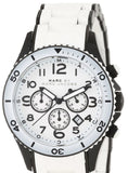 Marc Jacobs Rock Chronograph White Dial White Silicone Strap Watch for Women - MBM2574