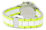 Marc Jacobs Rock Chronograph White Dial White & Green Silicone Strap Watch for Women - MBM2592