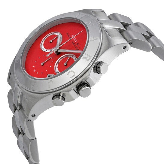 Marc Jacobs Blade Orange Dial Silver Steel Strap Watch for Women - MBM3306