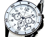 Marc Jacobs Rock Chronograph White Dial White Silicone Strap Watch for Women - MBM2574