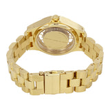 Marc Jacobs Henry Transparent Gold Dial Gold Steel Strap Watch for Women - MBM3338