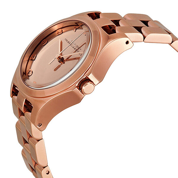 Marc Jacobs Henry Rose Gold Dial Rose Gold Steel Strap Watch for Women - MBM3212