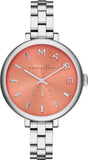 Marc Jacobs MBM3365 Sally Quartz Women’s Watch – Orange Dial & Silver Steel Strap