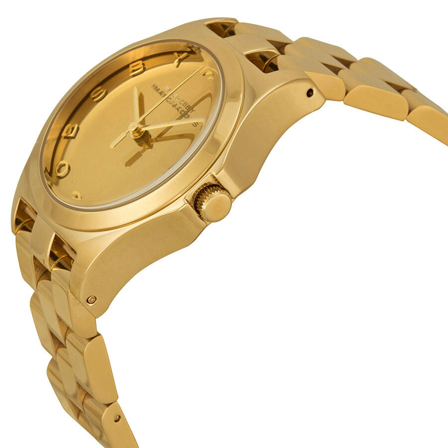 Marc Jacobs Henry Gold Dial Gold Steel Strap Watch for Women - MBM3211