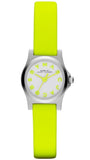 Marc Jacobs MBM1235 Henry Quartz Women’s Watch – White Dial & Neon Yellow Rubber Strap