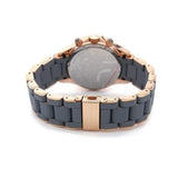 Marc Jacobs Rock Chronograph Grey Dial Grey Silicone Strap Watch for Women - MBM2550
