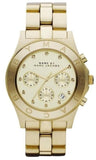 Marc Jacobs MBM3101 Blade Chronograph Women’s Watch – Gold Dial & Gold Steel Strap