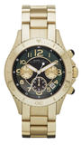 Marc Jacobs MBM3253 Rock Chronograph Women’s Watch – Black Dial & Gold Steel Strap