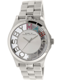 Marc Jacobs Henry Skeleton Silver Dial Silver Steel Strap Watch for Women - MBM3262