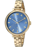 Marc Jacobs Sally Blue Dial Gold Steel Strap Watch for Women - MBM3366