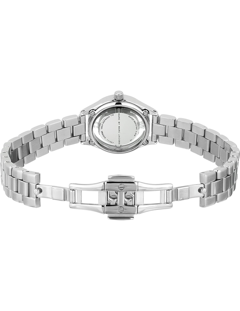 Marc Jacobs Tether Transparent Silver Dial Silver Steel Strap Watch for Women - MBM3416