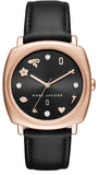 Marc Jacobs MJ1565 Mandy Quartz Women's Watch – Black Dial & Black Leather Strap